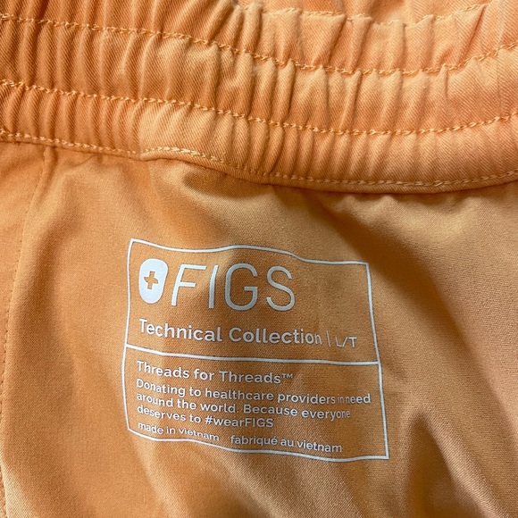 Figs Shaka Orange Marseille Wide Leg - Tall Scrub Pant - Picture 5 of 5